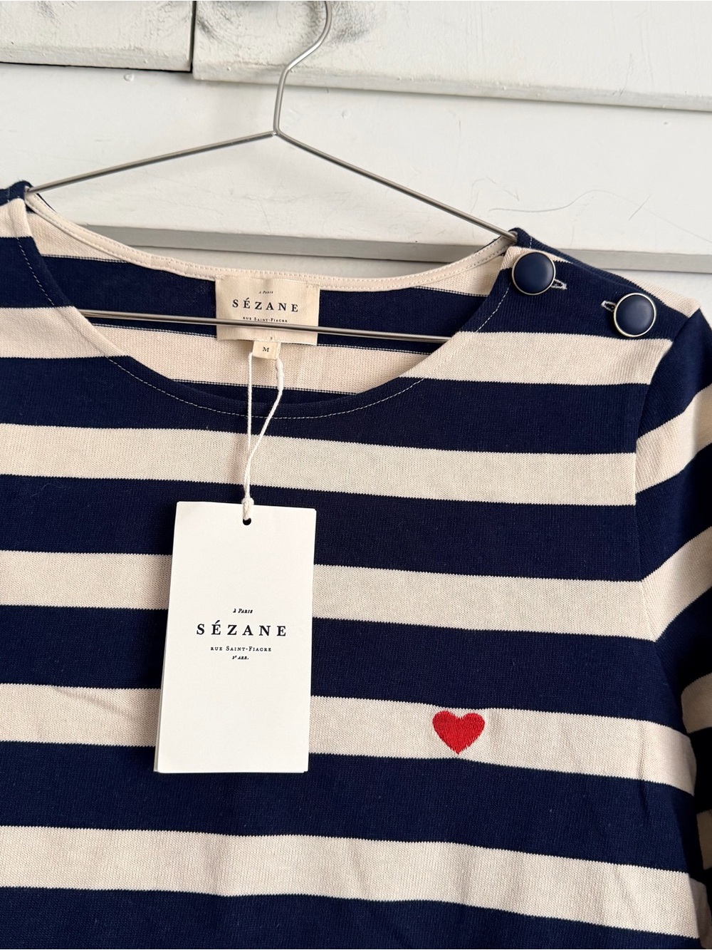 Sezane Colette Mariniere Top - Picture 2 of 6